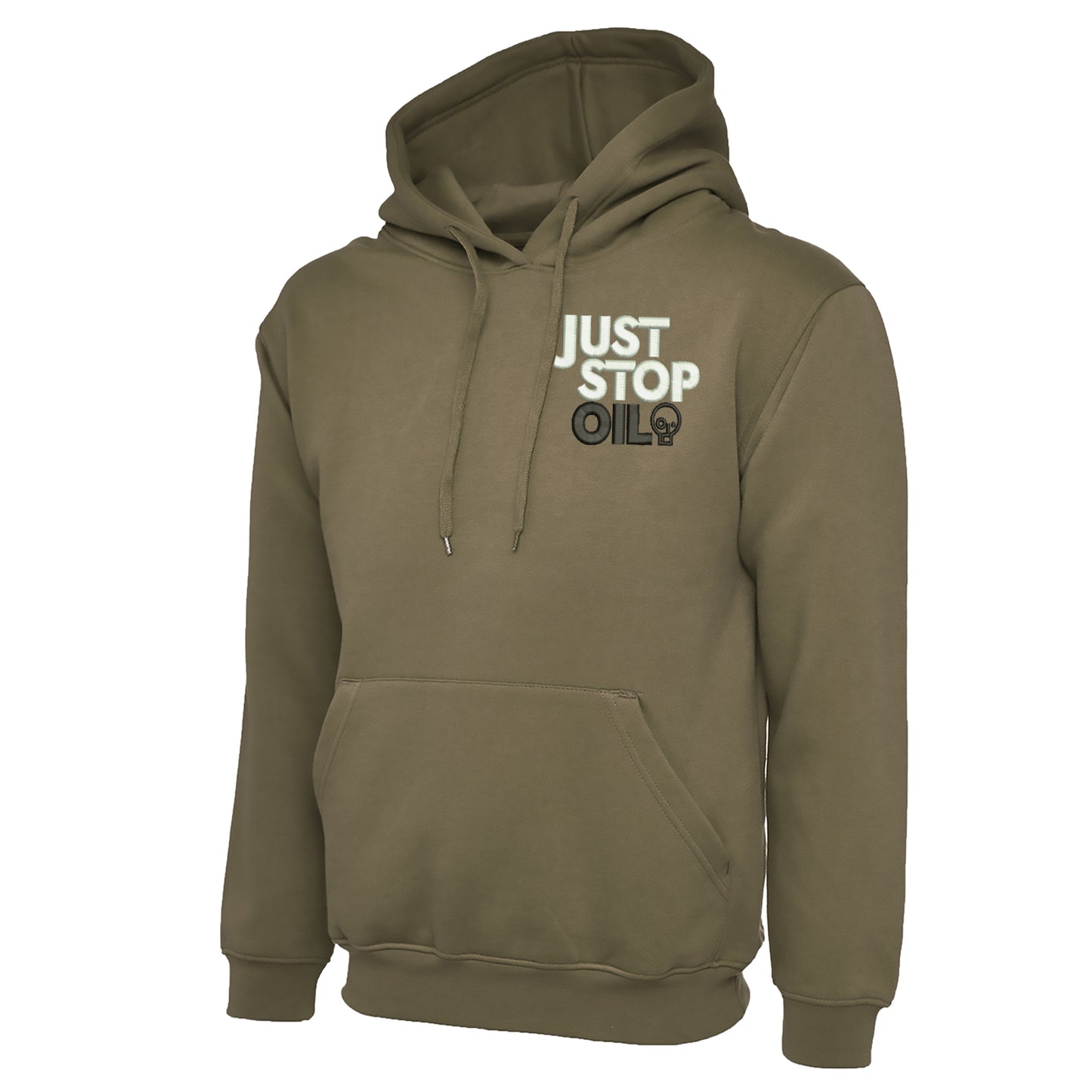 Just Stop Oil Embroidered Hoodie