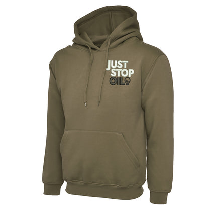 Just Stop Oil Embroidered Hoodie