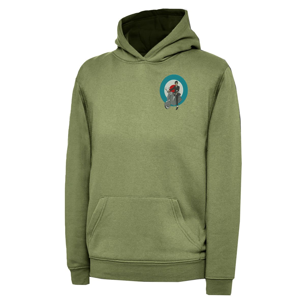 Retro MOD Scooter Embroidered Children's Hoodie