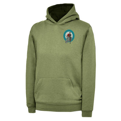 Retro MOD Scooter Embroidered Children's Hoodie