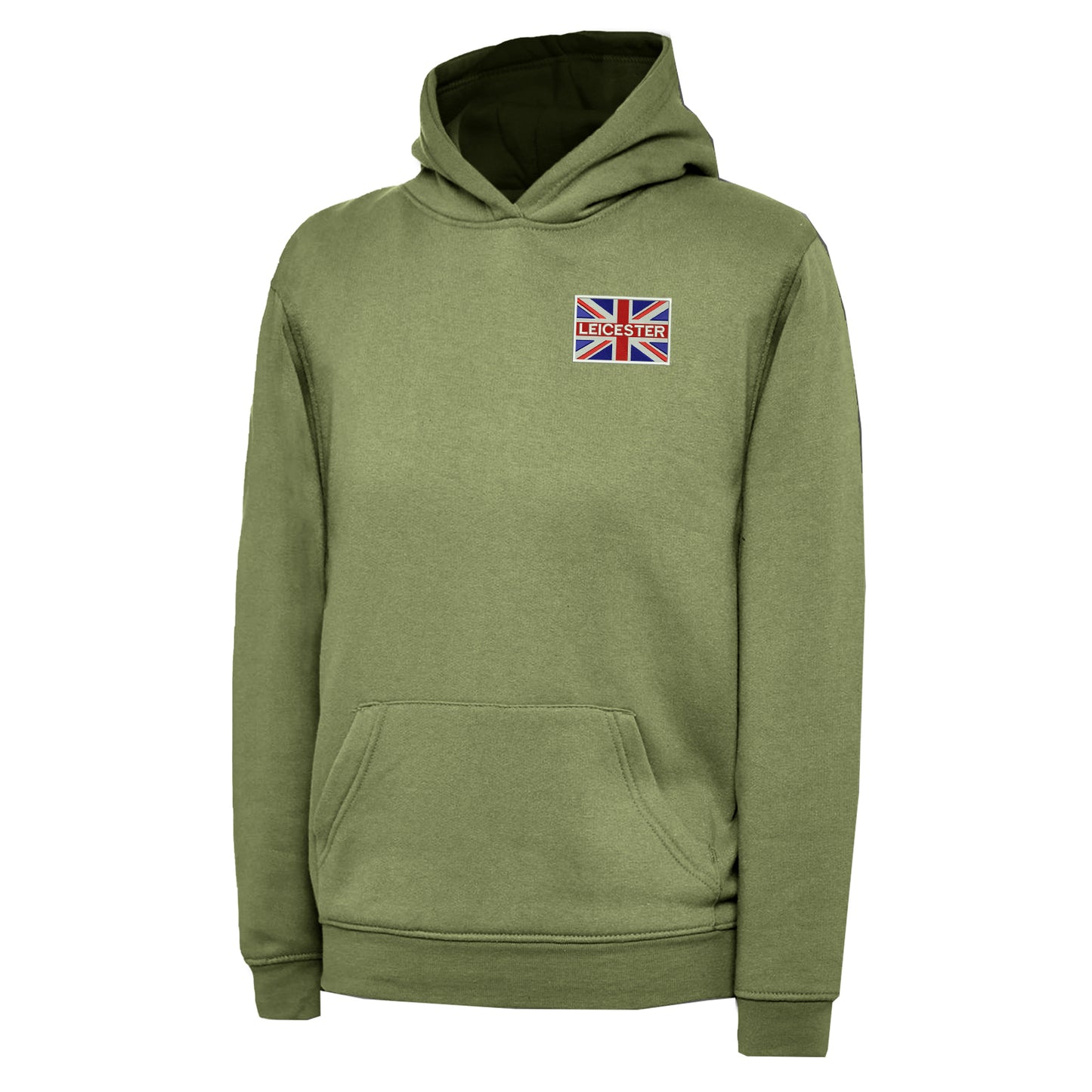 Leicester Coloured Union Jack Embroidered Children's Hoodie