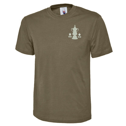 Retro Preston Two Time Cup Winners Embroidered Classic T-Shirt