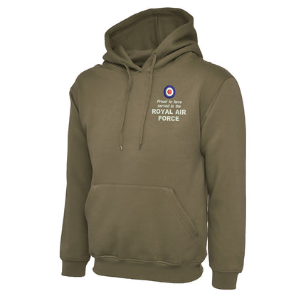Proud to Have Served in The Royal Air Force Embroidered Classic Hoodie