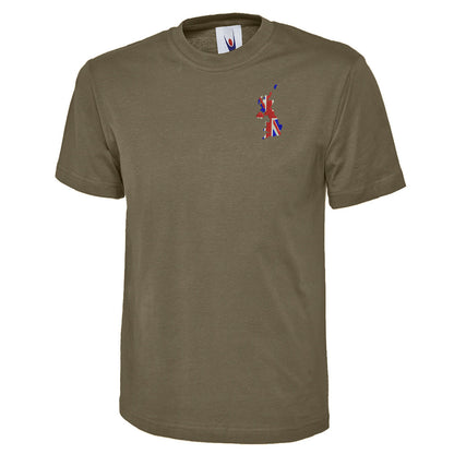 United Kingdom Flag Map Embroidered Classic T-Shirt
