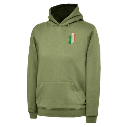 Ireland Flag Map Embroidered Children's Hoodie