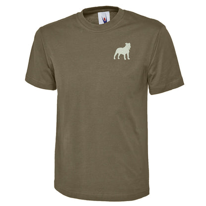 Staffordshire Bull Terrier Embroidered Classic T-Shirt