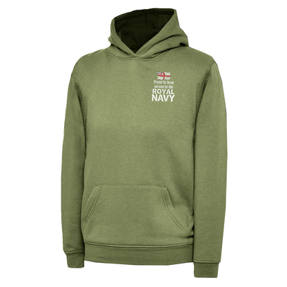 Proud to Have Served in The Royal Navy Embroidered Children's Hoodie