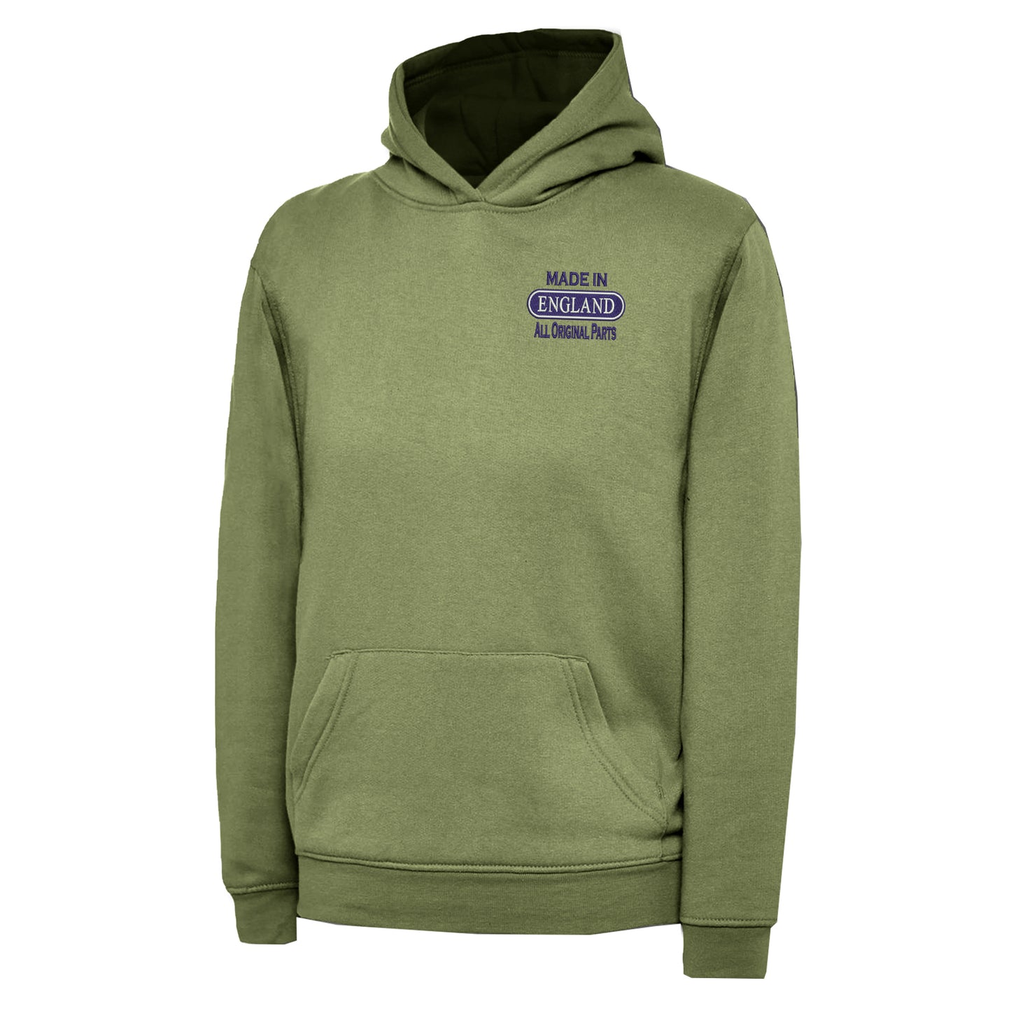 Made in England All Original Parts Embroidered Children's Hoodie
