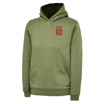 Law 10 Embroidered Children's Hoodie