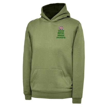 Proud to Have Served in The Royal Green Jackets Embroidered Children's Hoodie