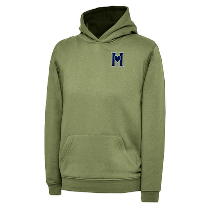 Children's Retro Old School Hearts Football Hoodie