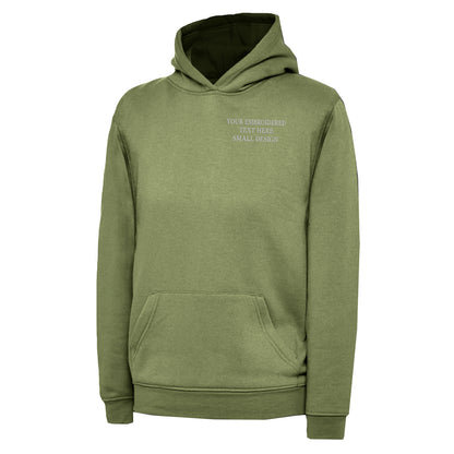 Children's Personalised Custom Small Text Hoodie