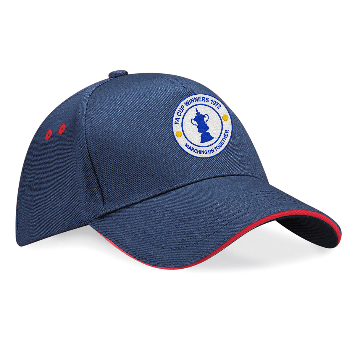 Retro Leeds FA Cup Winners 1972 Marching On Together Embroidered Baseball Cap