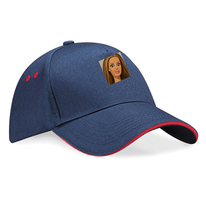 Funny Distressed Doll Face Meme Baseball Cap