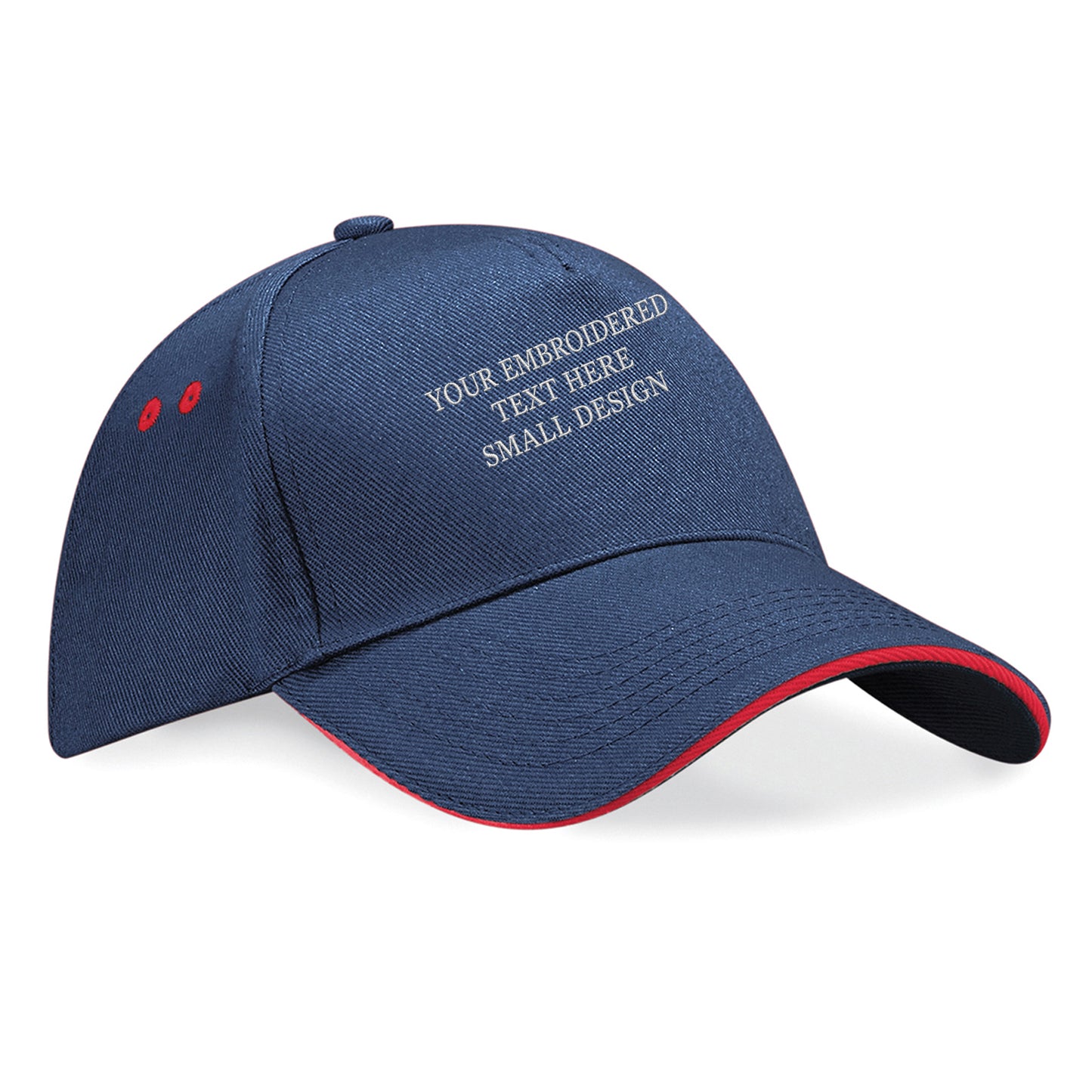 Personalised Custom Small Text Baseball Cap