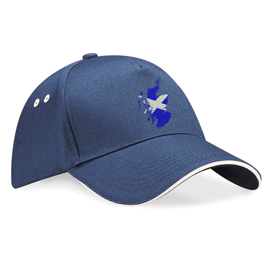 Scotland Flag Map Embroidered Baseball Cap