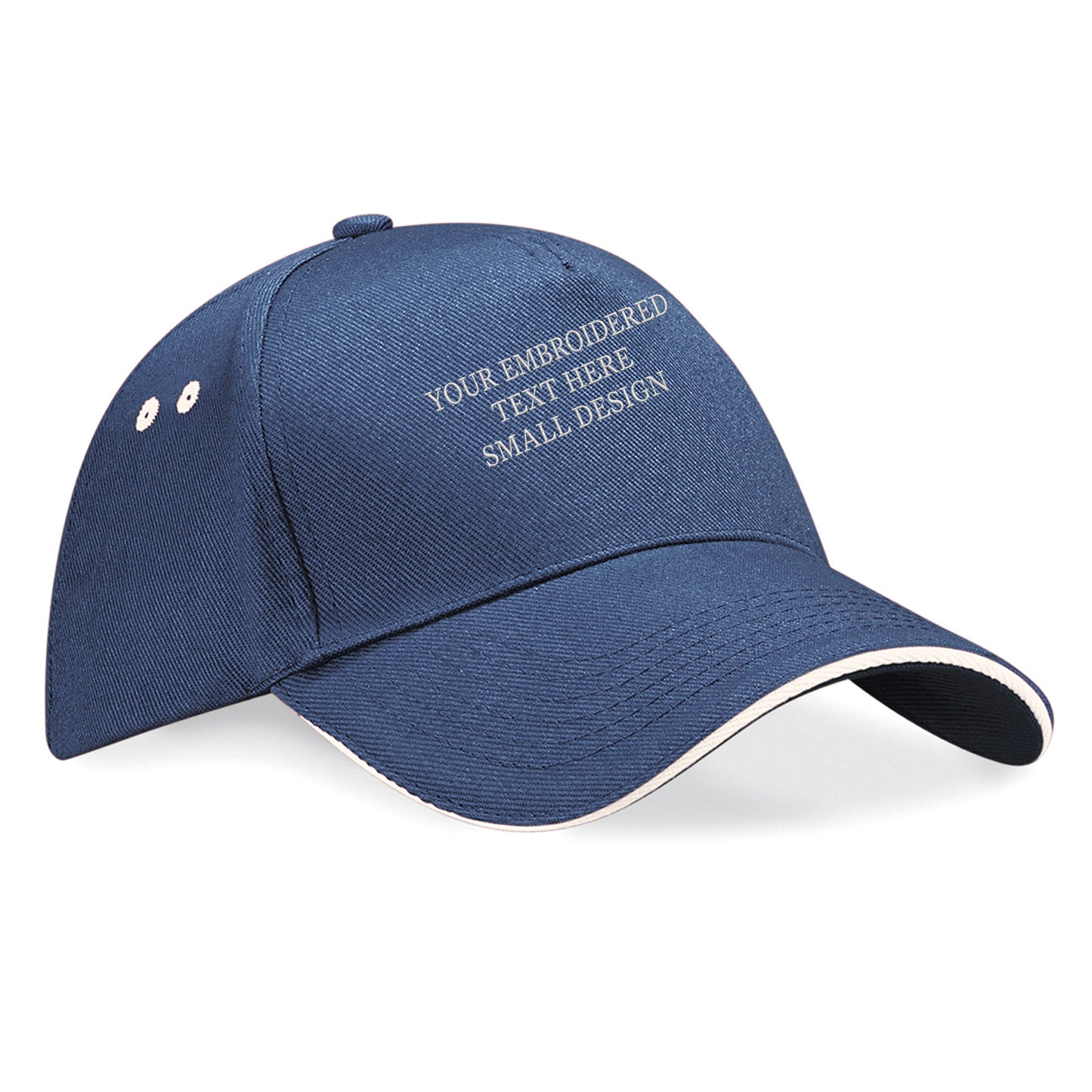 Personalised Custom Small Text Baseball Cap