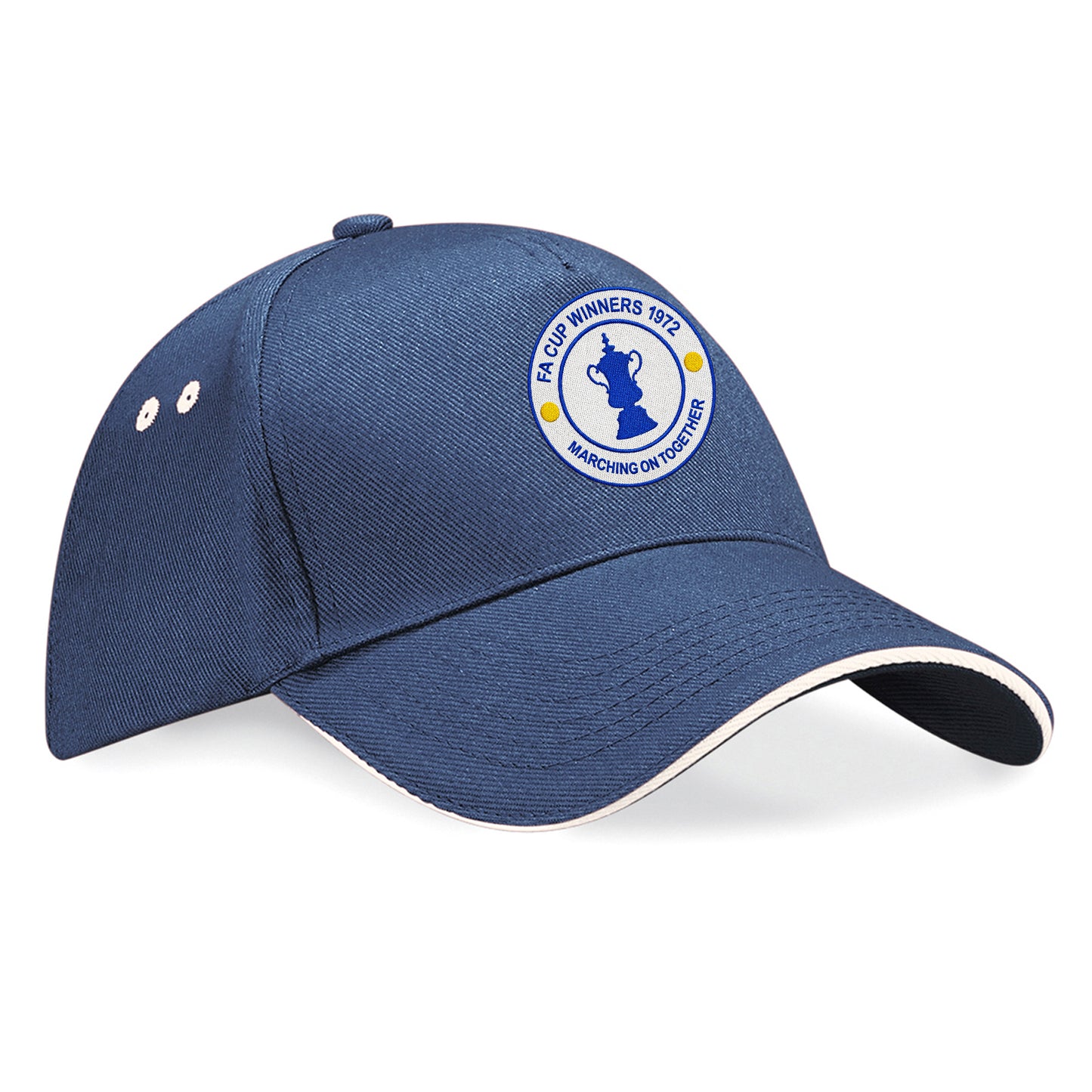 Retro Leeds FA Cup Winners 1972 Marching On Together Embroidered Baseball Cap