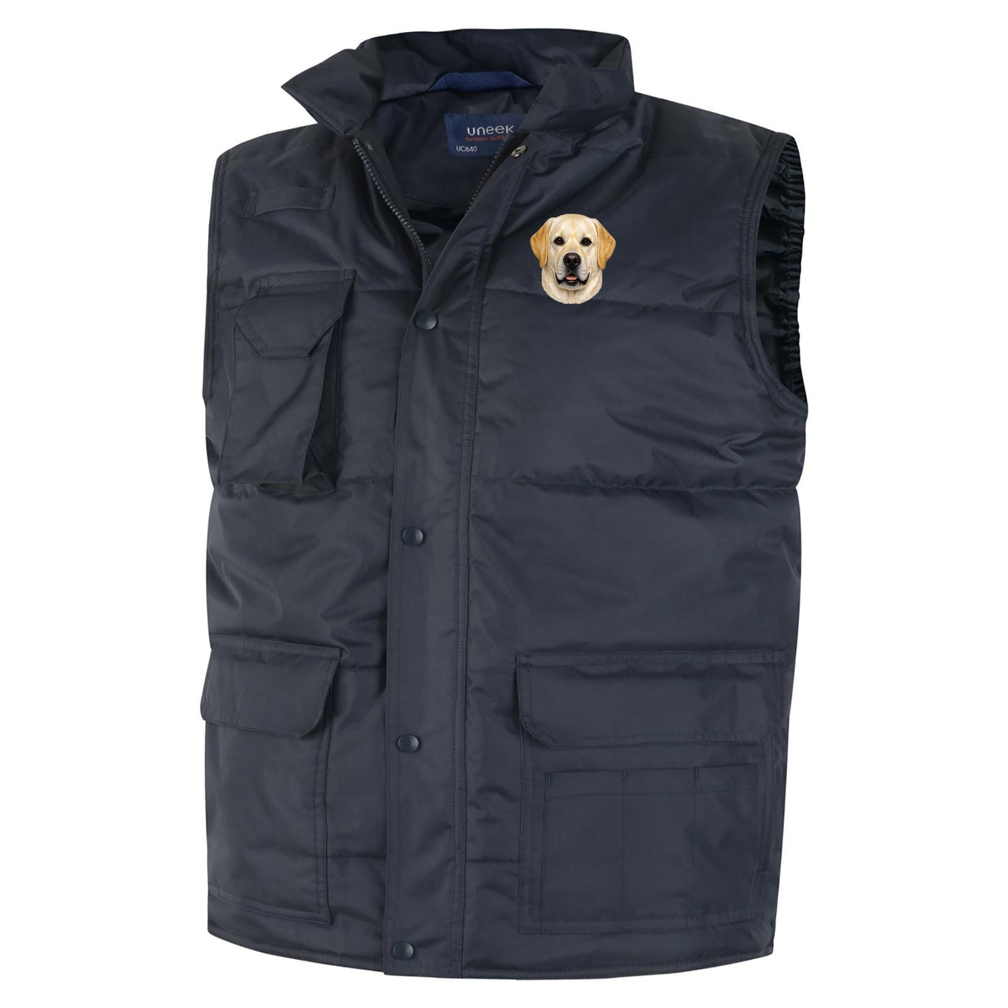 Yellow Labrador Dog Face Bodywarmer 
