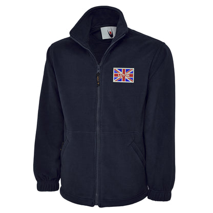Luton Coloured Union Jack Embroidered Premium Fleece