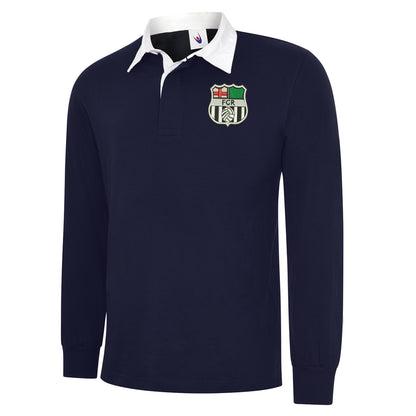 Retro Forest Green 1975 Embroidered Classic Rugby Shirt