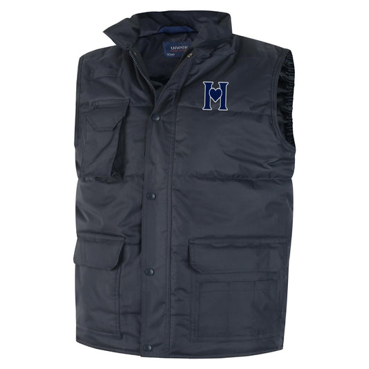 Retro Old School Hearts Football Bodywarmer
