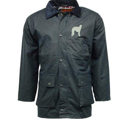 Borzoi Embroidered Padded Wax Jacket