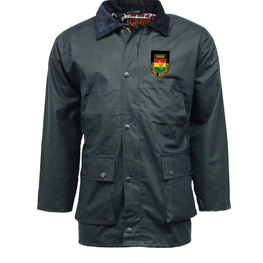 Retro Ghana 1966 Embroidered Padded Wax Jacket