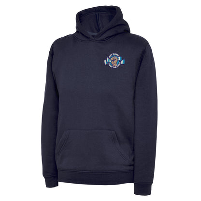 Sky Blues Keep The Faith Embroidered Children's Hoodie