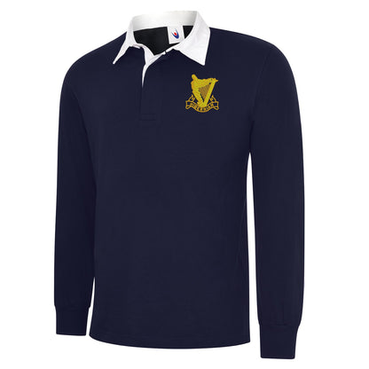 Retro Hibs 1900s Embroidered Long Sleeve Rugby Shirt
