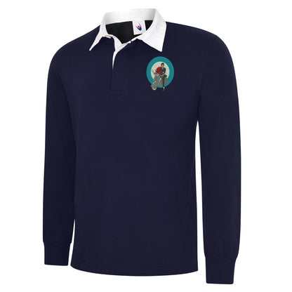 Retro MOD Scooter Classic Rugby Shirt