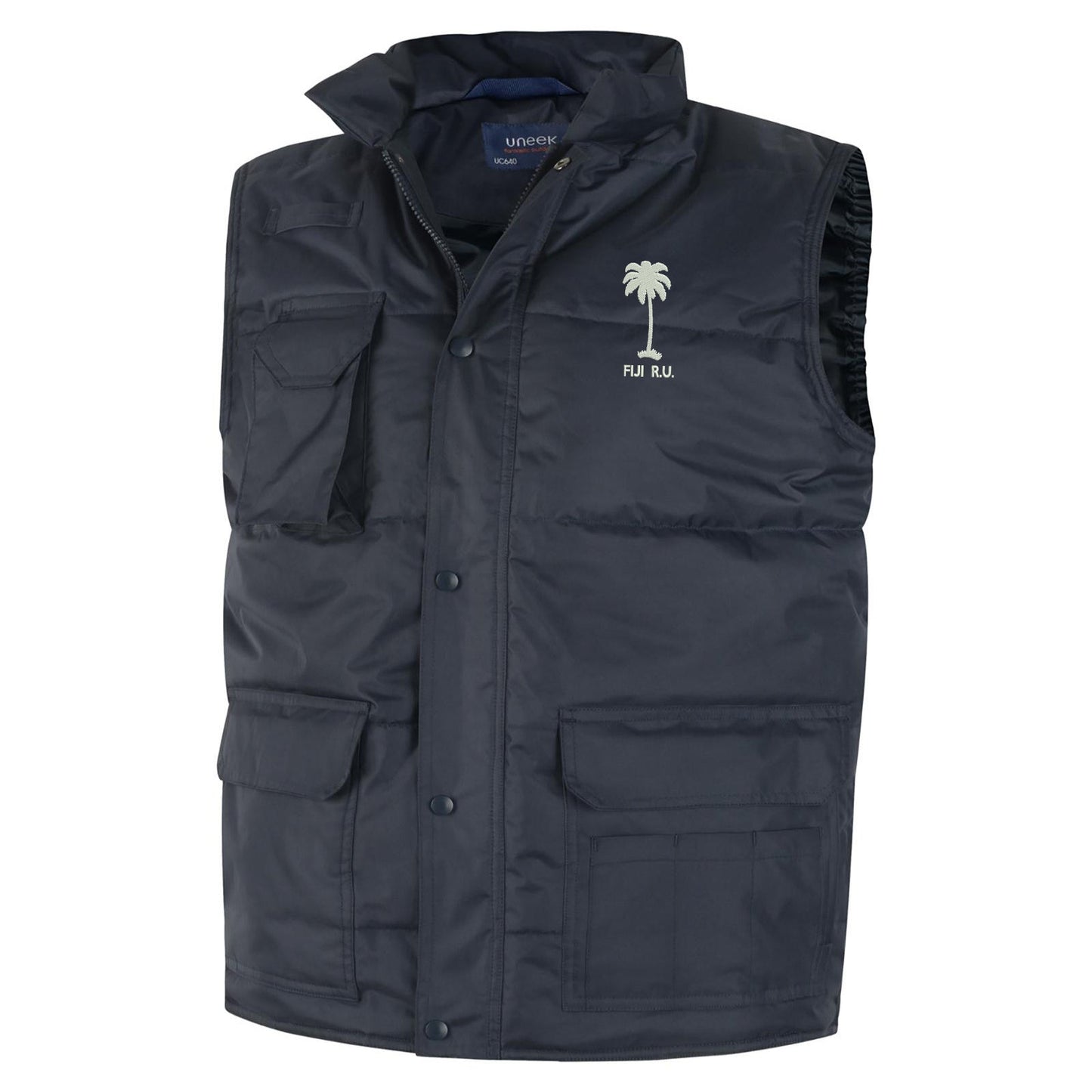 Retro Fiji Rugby 1920s Embroidered Super Pro Body Warmer