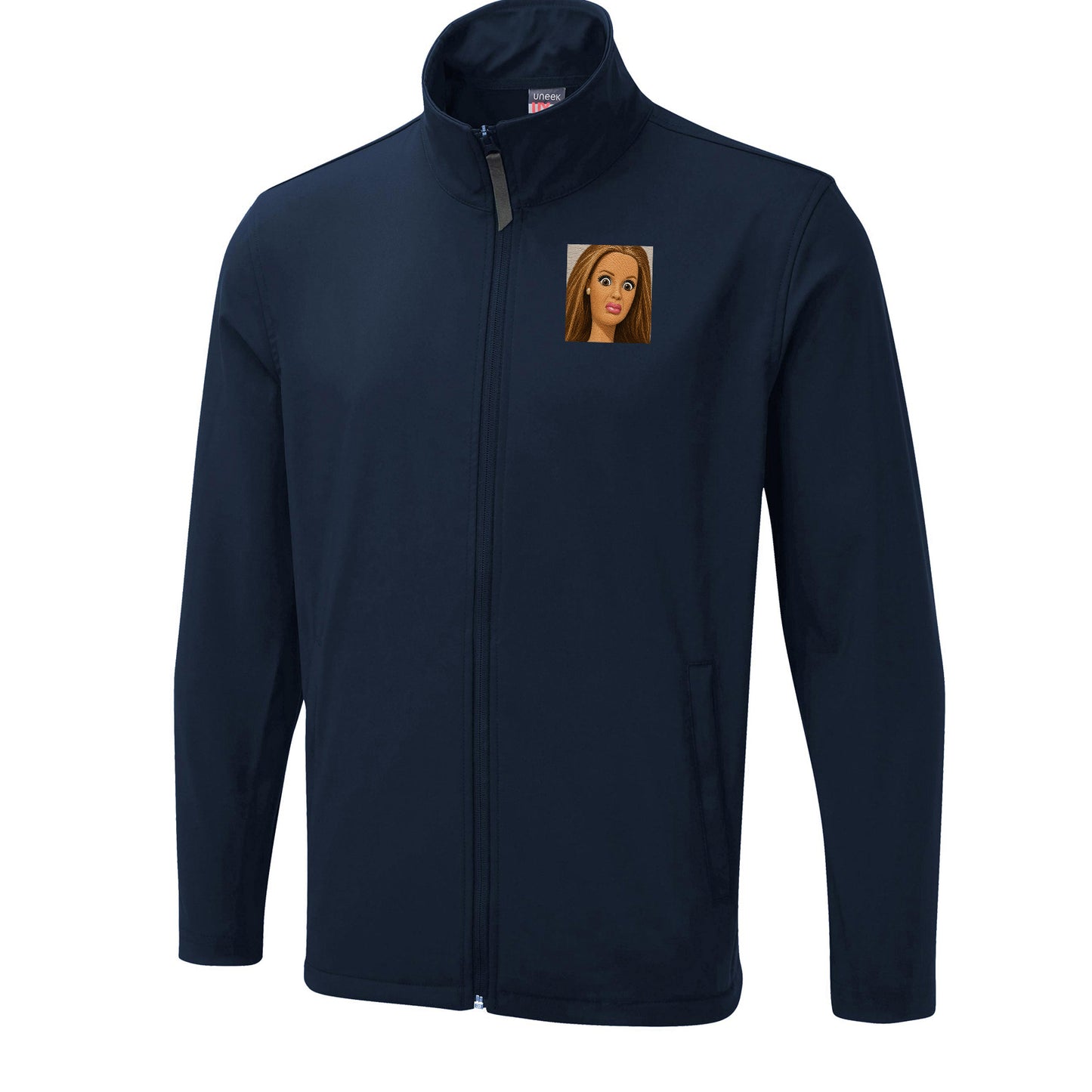 Funny Distressed Doll Face Meme Bomber Jacket