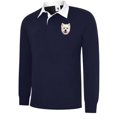 Westie Dog Face Football Top