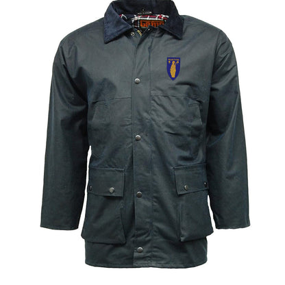Retro Merthyr Tydfil Embroidered Padded Wax Jacket