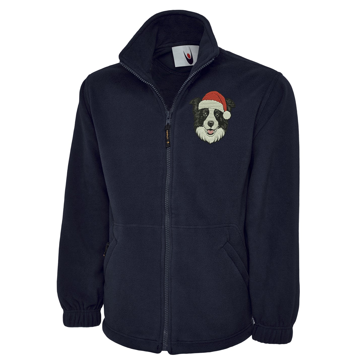 Border Collie Christmas Fleece Jacket