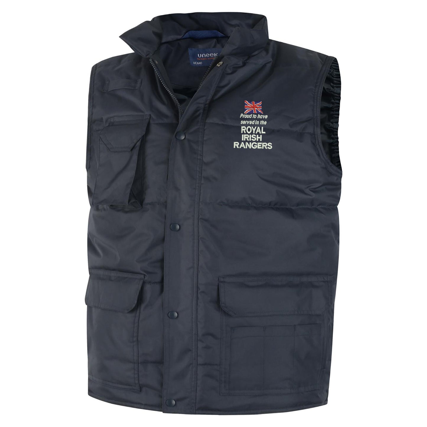 Proud to Have Served in The Royal Irish Rangers Embroidered Super Pro Body Warmer