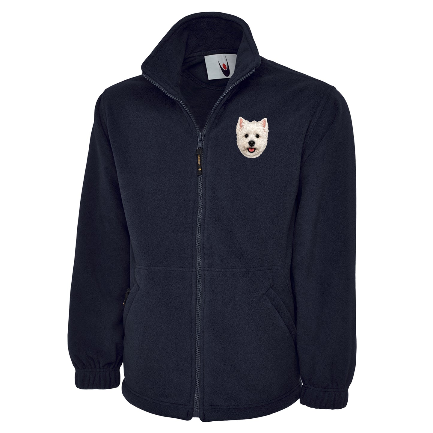 Westie Dog Face Fleece Jacket