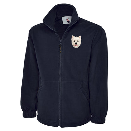 Westie Dog Face Fleece Jacket