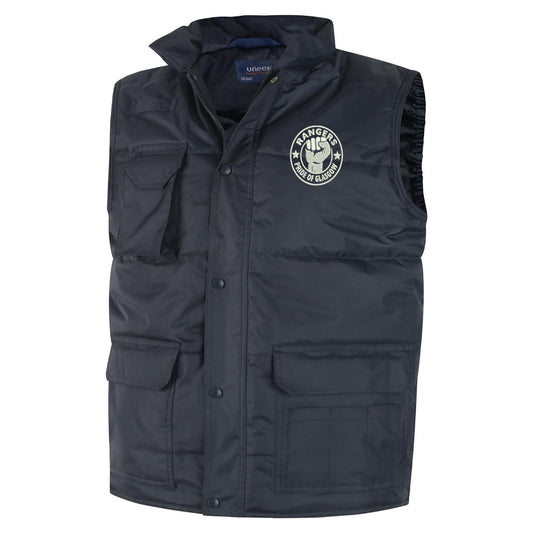 Rangers Pride of Glasgow Embroidered Super Pro Body Warmer