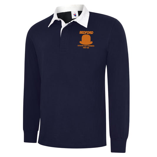 Retro Luton League Cup Winners 1988 Embroidered Classic Rugby Shirt