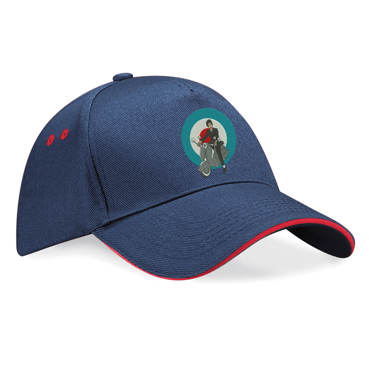 Retro MOD Scooter Embroidered Baseball Cap