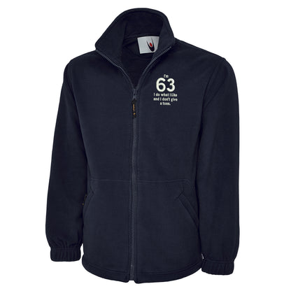 63rd Birthday Fleece Jacket