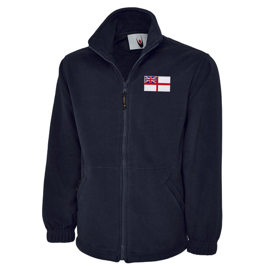 Royal Navy White Ensign Flag Fleece Jacket 