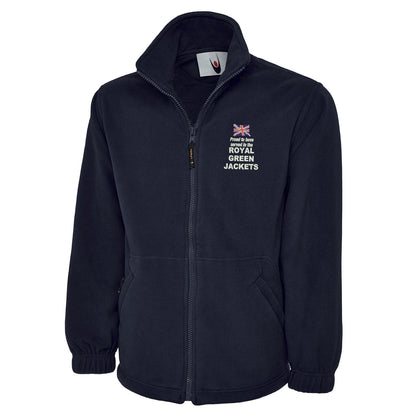 Proud to Have Served in The Royal Green Jackets Embroidered Premium Fleece