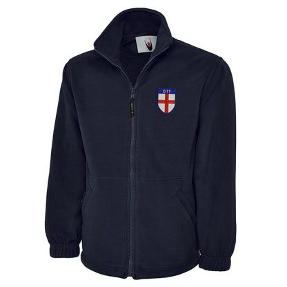City Flag of England Shield Premium Fleece Jacket