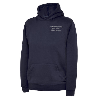 Children's Personalised Custom Small Text Hoodie