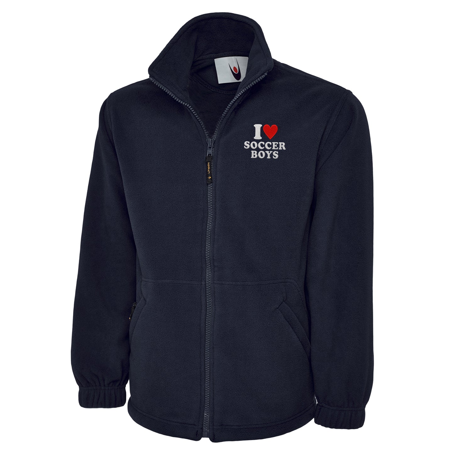 I Love Soccer Boys Fleece Jacket 