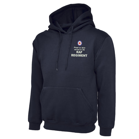 Proud to Have Served in The RAF Regiment Embroidered Classic Hoodie