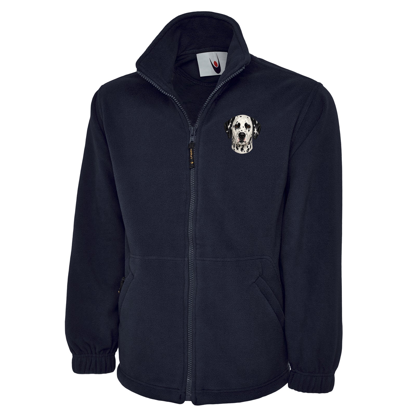 Dalmatian Dog Face Fleece Jacket